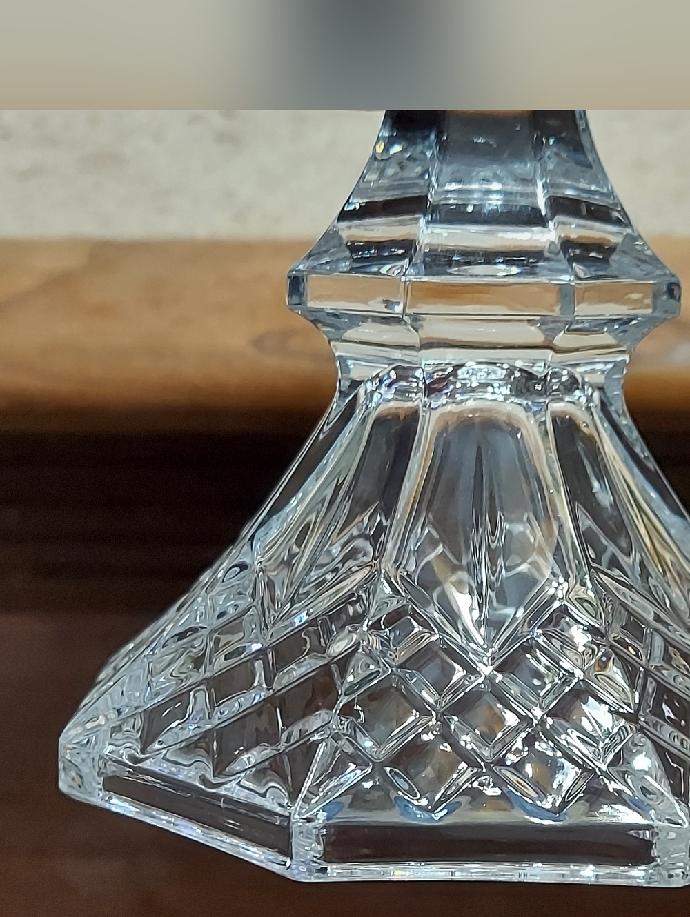 Vintage Anchor Hocking Legacy 24% Lead Crystal Set Of 2 Candleholders - Picture 4 of 7